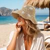 Summer Beach Sun Hat Straw Basin Hat Fashion Fisherman Cap  for Women
