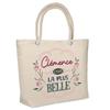 Tote Bag - PLANETEE - Beach Insulated - Clémence the Most Beautiful - Beige Jute - Large Capacity - Strong Handles
