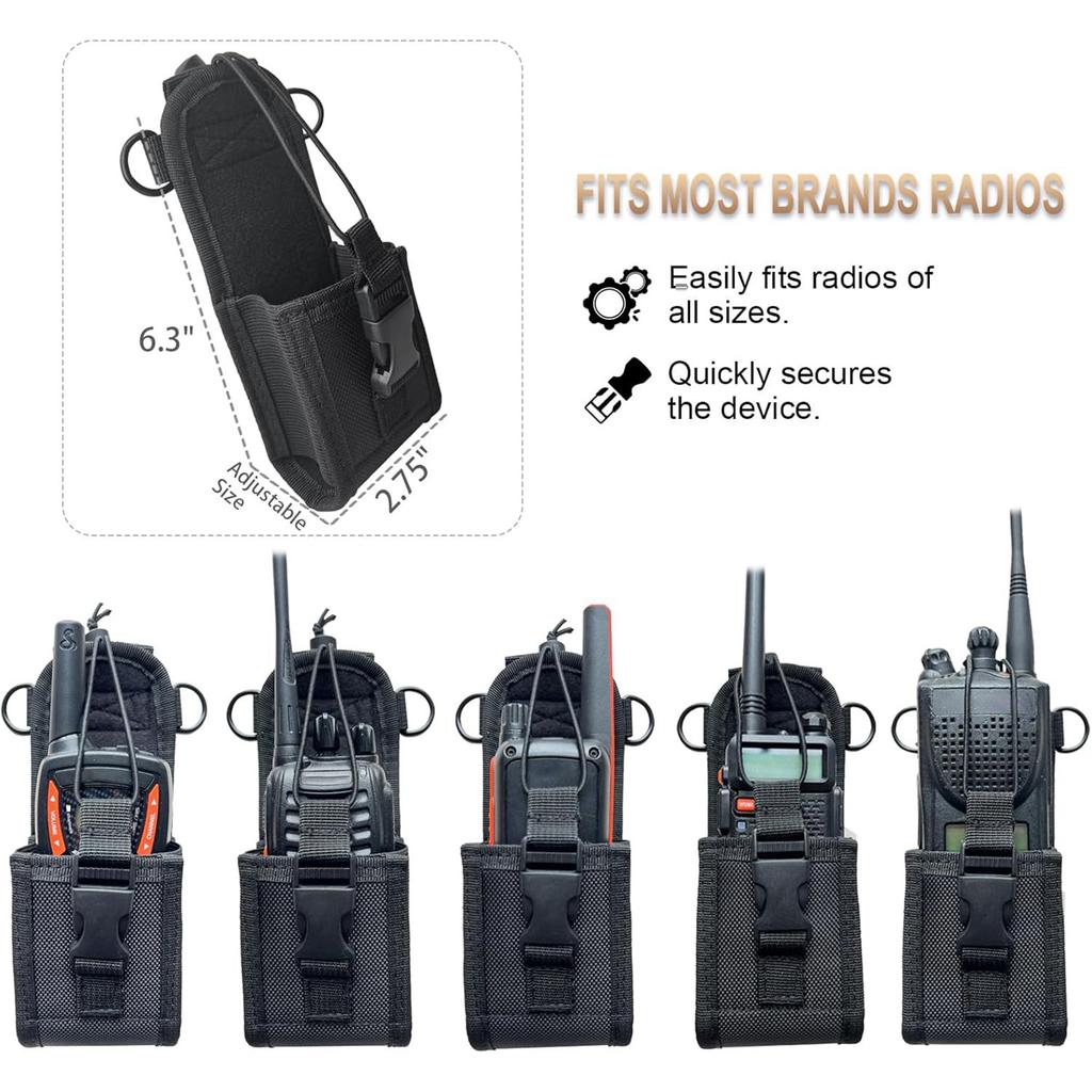 Firefighter Radio Strap and Holder Featuring 3M Reflective Strips Shoulder Harness Walkie Talkie Holster for EMS EMT Fire Police