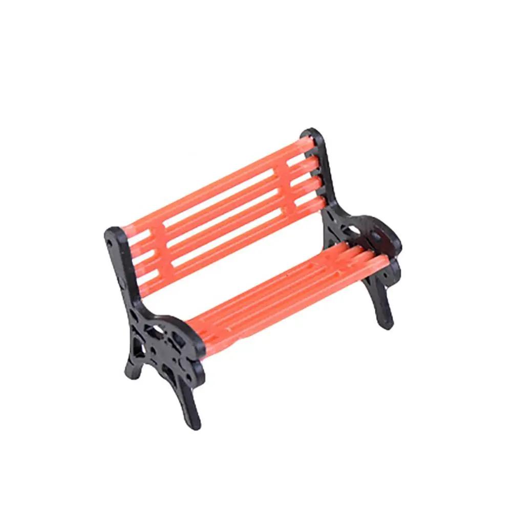 Mini Park Bench Model Miniature Landscape GardenDecorative Ornament PlayHouse Decorative Figurines Fairy Garden Desk Decoration