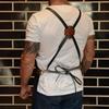 Custom Logo PU Leather Apron: Waterproof, Oil-Proof Cover for BBQ, Baking, & Work