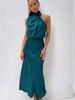 Luxury Satin Sleeveless Dress for Women - Elegant Evening Gown for  Spring/Summer Collection