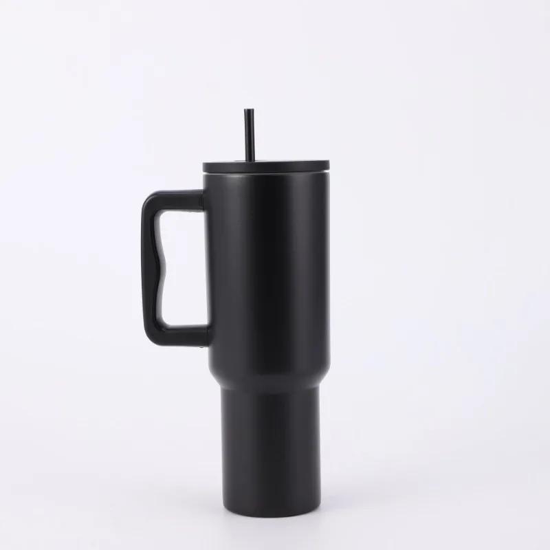 New Four-Generation 40Oz Stainless Steel Ice Heater Cup Straw Cup Vacuum Cup Outdoor Portable Portable Portable Cup Handle Cup