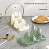 Countertop Pot Lid and Utensil Rack with Drip Tray for Lid, Board, Spatula, and Ladle Storage