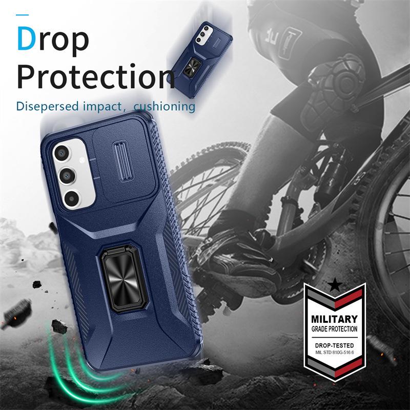 Pull-Push Ring Phone Case for Samsung S26Ultra, S23+, A16, A05S & S25FE