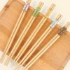 Japanese 5Pairs Bamboo Chopsticks for Sushi Non-Slip Food Sticks Hot Pot Reusable Chinese Chopsticks Tableware Bamboo Chopsticks