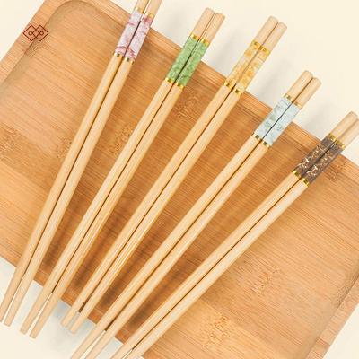 Japanische 5 Paare Bambus-Essstäbchen für Sushi, rutschfeste Essstäbchen, Hot Pot, wiederverwendbare chinesische Essstäbchen, Tischgeschirr, Bambus-Essstäbchen