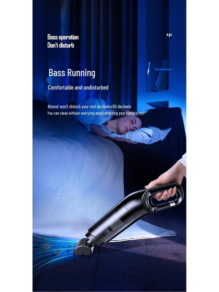 High-Power Handheld Car Vacuum with Wireless Charging, Compact Size, and Strong Suction