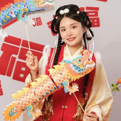 Chinese Style Dragon Lantern Flying Dance Dragon Portable Dragon Lantern Hanging Making Material Package