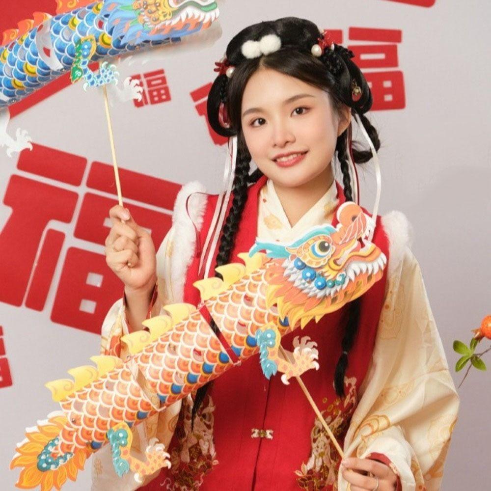 Dance Dragon Portable Dragon Lantern Flying Mid-Autumn Festival Lantern Dragon Lantern  Kids