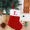 Christmas Socks Knitting Red Snowflake Alphabet Letters Christmas Decoration For Home Tree Ornament Gift Navidad Natal Decoration