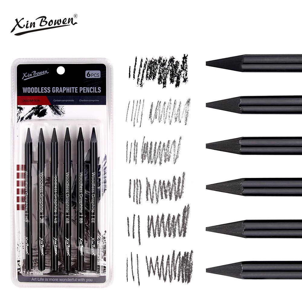 3-Piece Set Soft Medium Hard Sketching Pencils for Students & Artists