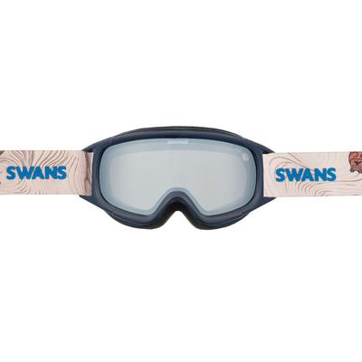 Made In Japan Snow Goggles for Children Ages Glasses JUMPIN Ski Snowboard UV Junior Normal Silver Mirror X Glasses Ages [SWANS] 5-12, Compatible,