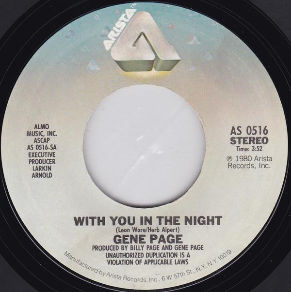 

7inch Record GENE PAGE With You In The Night Put A Littl AS0516 Arista 1980 US SoulFunk Used