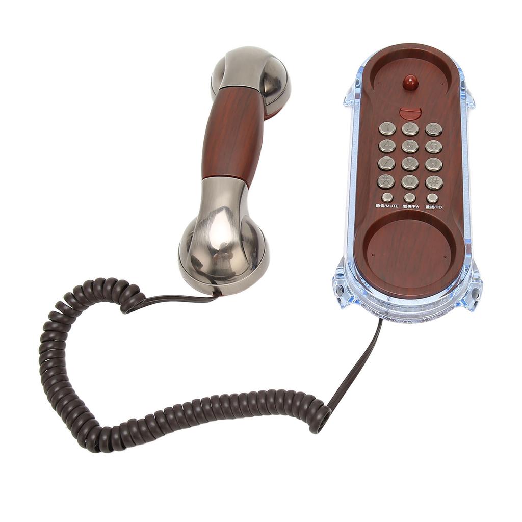 Retro Landline Phone Corded Home Phone Wall Mount Flash Phone for Home School Office Factory Hotel Cobalt Nickel