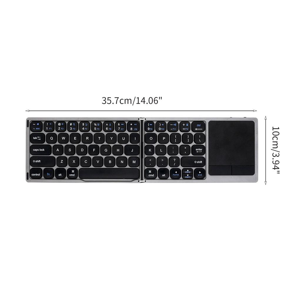 Foldable BluetoothCompatible Keyboard Portable Wireless Keyboard Rechargeable UltraSlim Folding Keyboards