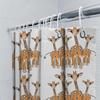 Animal Print Shower Curtain Kids Bathroom Decor With Cute Giraffe Design 180Cm Waterproof Fabric For Bathtub