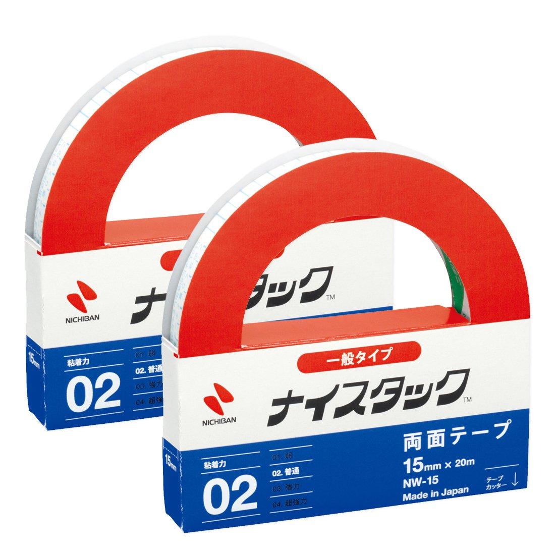 

Nichiban Tape Nicetack General Type 2 rolls 15mm x 20m Double-Sided NW-15AZ2P