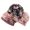 1Pc Floral Digital Print, Simple And Lightweight, Brimless Cap, Comfortable Apparel, Brimless Hat