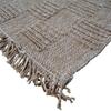 Living Room Rug Checkered Jute Look Beige 120x160