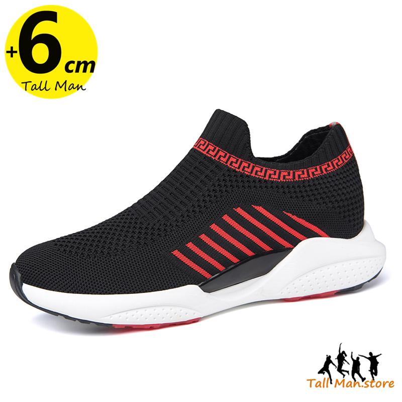 

Туфли на платформе слипоны, увеличивающие рост на 6 см, стельки, лоферы на танкетке, повседневная одежда 43 красный