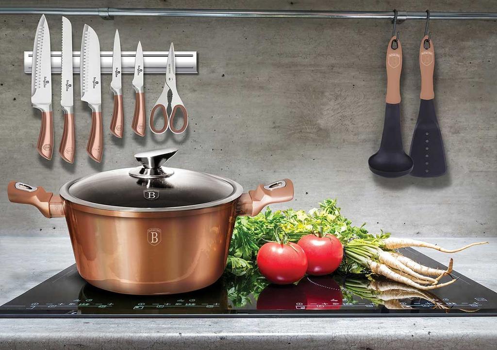 GRANITE POT 30cm BERLINGER HAUS BH-6194 ROSE GOLD