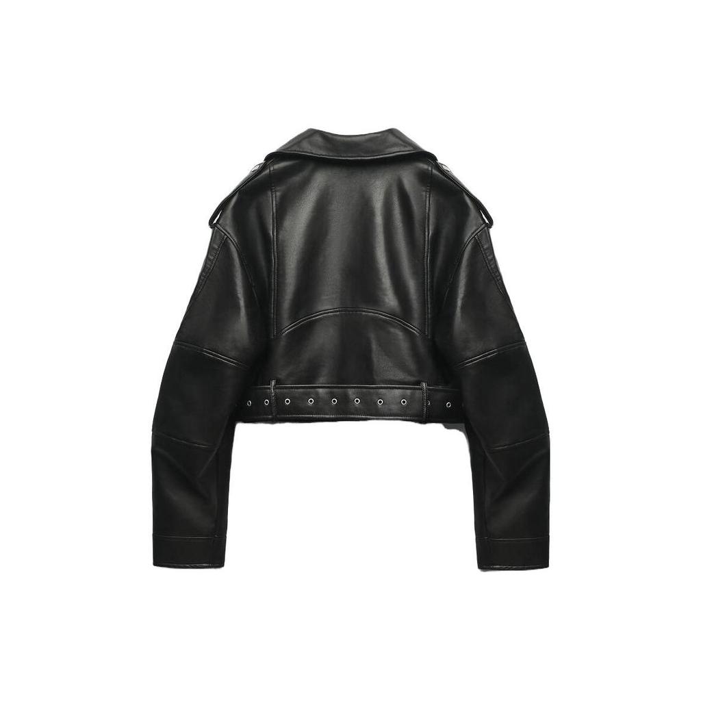 Zara Solid Color Zip Jacket Women Jackets Black 03427736800