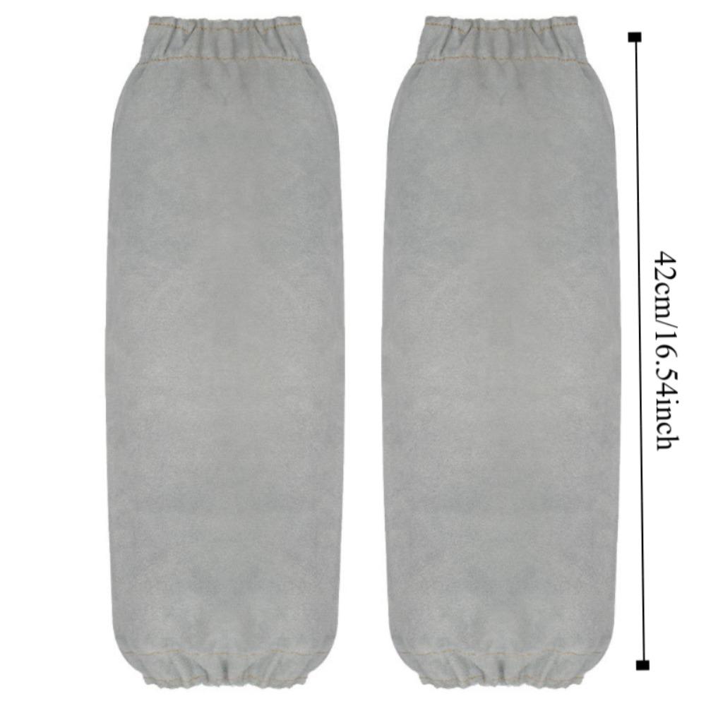 

Кожаный рукав для сварки из коровьей кожи, термостойкий рабочий рукав для сварки, сварочные принадлежности Yellow 35cm