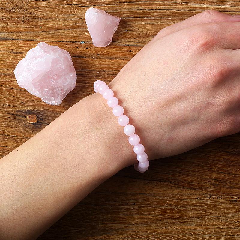 Original Pink Rose Powder Crystal Quartz Bracelets for Women Natural Stone Stretch Bracelets Homme Purify Soul Jewelry Pulsera