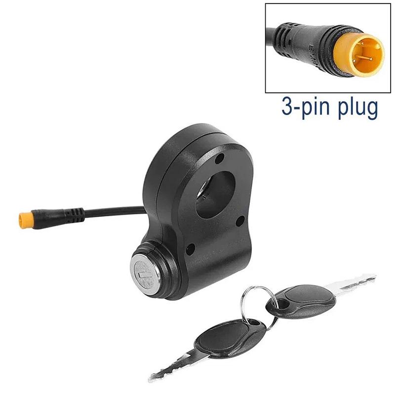 Blocchetto di accensione con chiave per scooter elettrico, cablaggio impermeabile, connessione sicura a 3 pin, per ricambi G2 Pro 3P