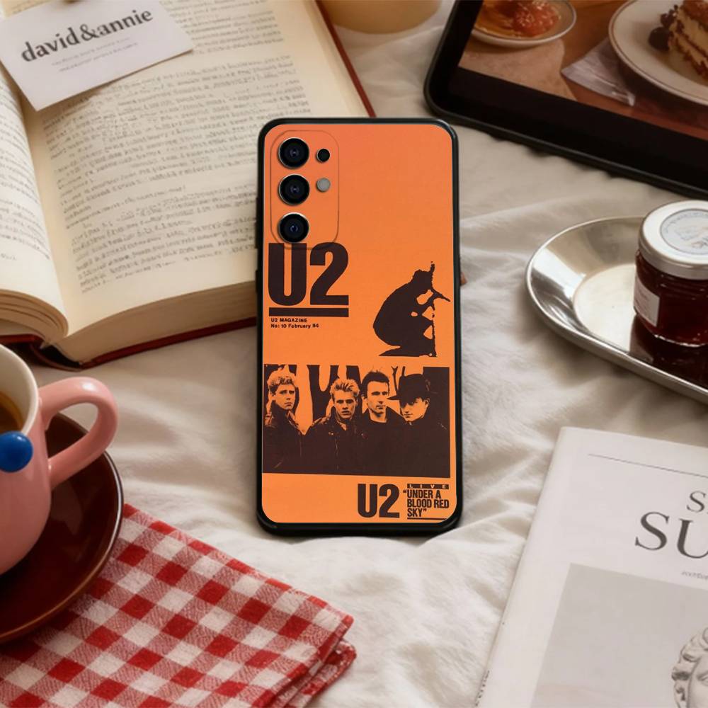 Etui Na Telefon Band U-U2 Do Samsung S 25,24,23,22,30,21,10,9,Ultra,Plus,Lite,FE,4,5 G Miękkie Czarne Etui