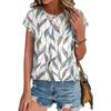 Summer Women's Casual Fashion Creative Casual Daily T-shirt Loose Casual T-shirt 3D Digital Color Printed T-shirt