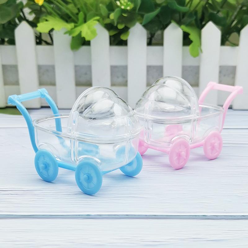 6Pcs Mini Baby Stroller Crib Candy Boxes Baby Birthday Party Decor Candy Boxes