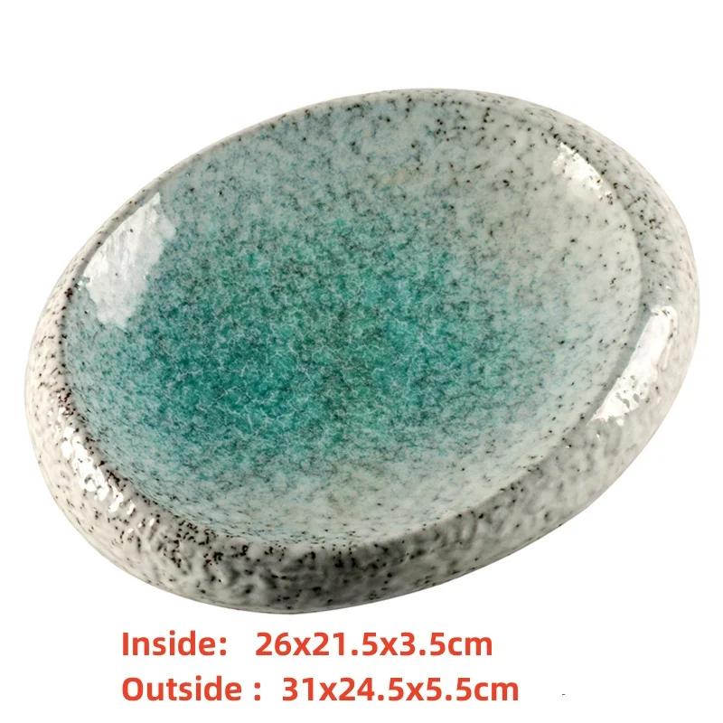 seafood Creative Stone Pattern Ceramic Bowl Thick Edge Sushi Bowl Sashimi Dessert Bowls Soup Bowls Restaurant Special Tableware