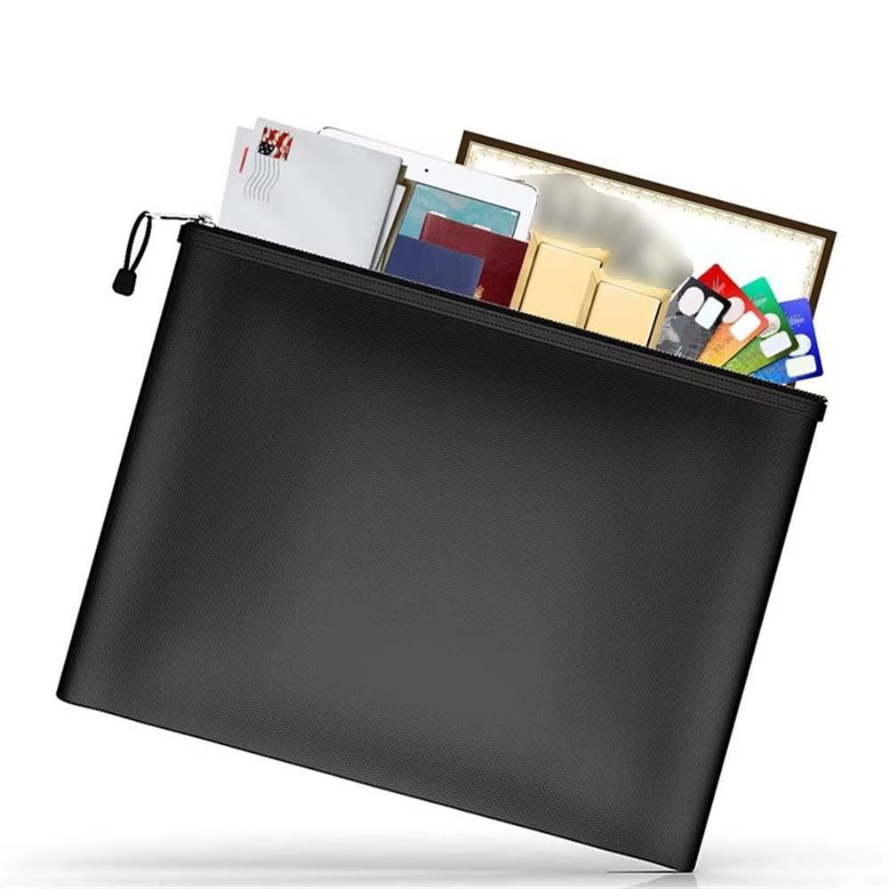 with Zipper Fireproof Document Bag High Temperature Resistant File Envelope Holder  Passport