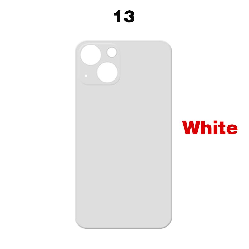 For iPhone 13 Mini Pro Max Big Camera Hole Phone Back Glass Battery Cover Rear Glass Panel Housing Chassis Add 3M Adhesive