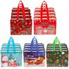 Bolsa de Caramelos Navideños Bolsas de Empaque de Regalo Patrón Lindo de Papá Noel Muñeco de Nieve Bolso de Mano Suministros para Fiestas Festivas Tela No Tejida TMZ