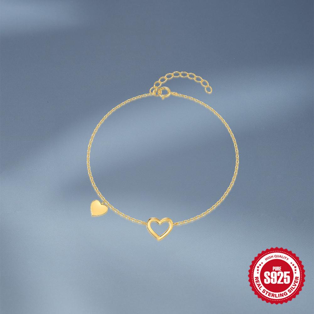 Fashion S925 Sterling Silver Size Love Daily Work With Women'S Bracelet Jewelry