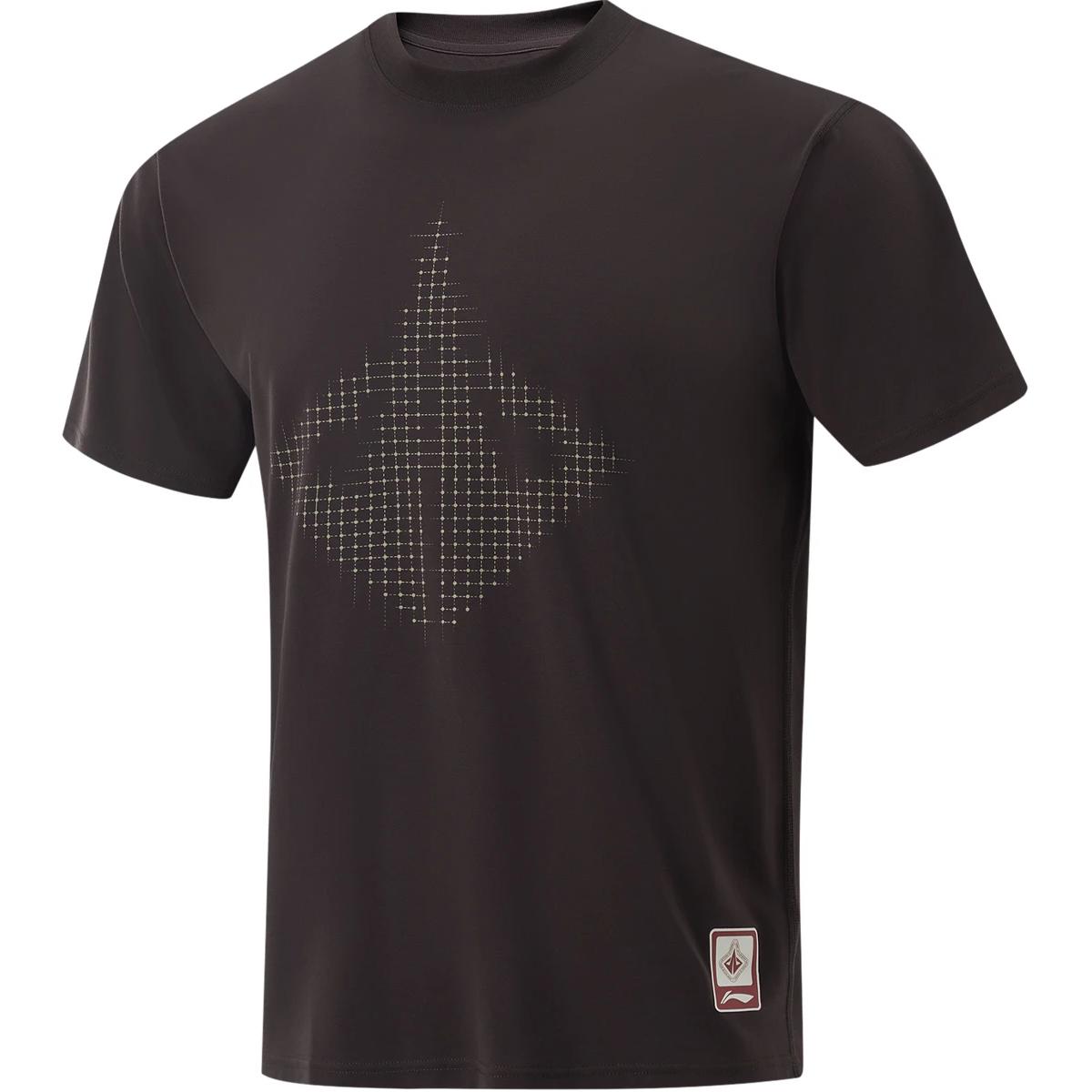 

Li Ning Баскетбольная серия Принт Круглый вырез Удобная Дышащая Универсальная Футболка с коротким рукавом Мужские топы Черный Шоколадный ATSU905-2 XL