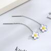 925 Sterling Silver Flower Stud Earring for Women Girls Wedding Jewelry Pendientes Accessories Eh517