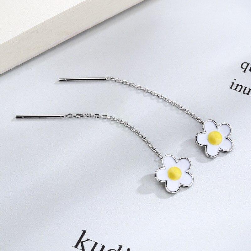 

Серьги-гвоздики из стерлингового серебра 925 пробы с цветком для женщин и девочек, свадебные украшения, аксессуары-пендиенты Eh517