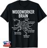 Woodworker Brain Funny Woodworking Humor Design T-Shirt
