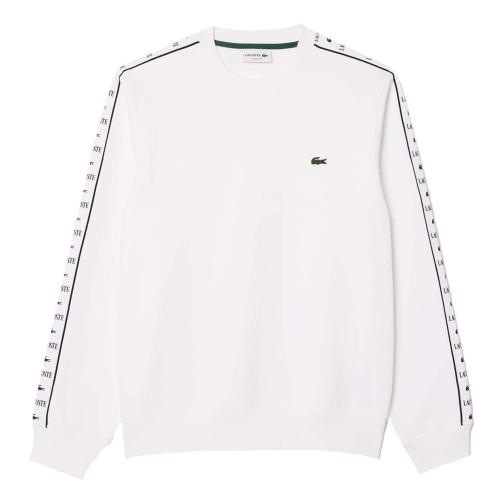 Lacoste Herren Logo Streifen Rundhals Sweatshirt