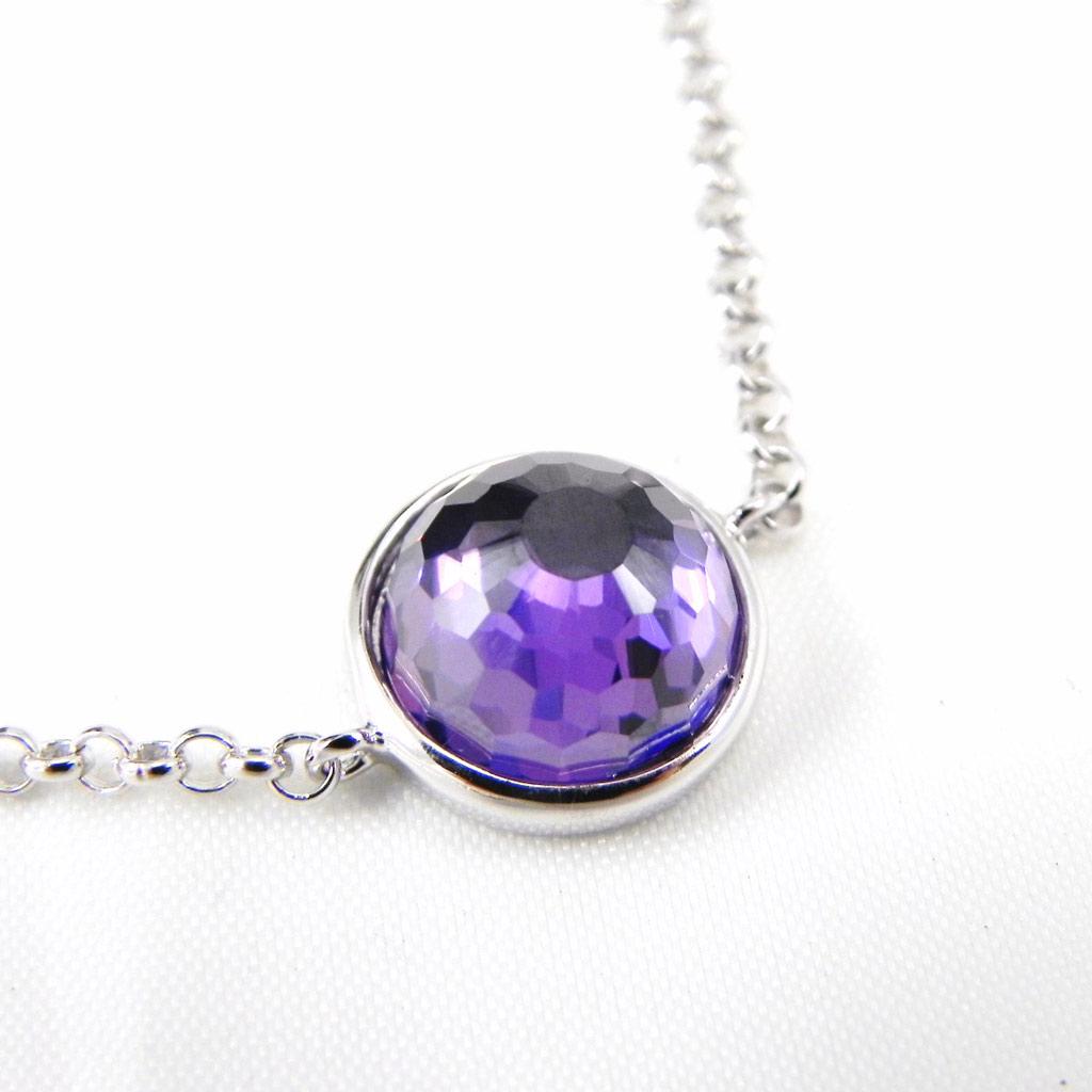 Les Trésors De Lily [G9340] - Bracelet Argent 'Linda' améthyste - 12 mm