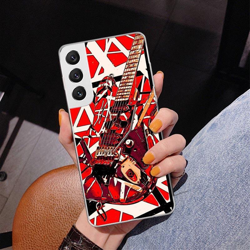 Eddie Van Halen Graphic Guitar Phone Case For Samsung Galaxy S24 S25 Edge S26 Ultra S23 S22 S21 Plus S20 FE + Personalized Print