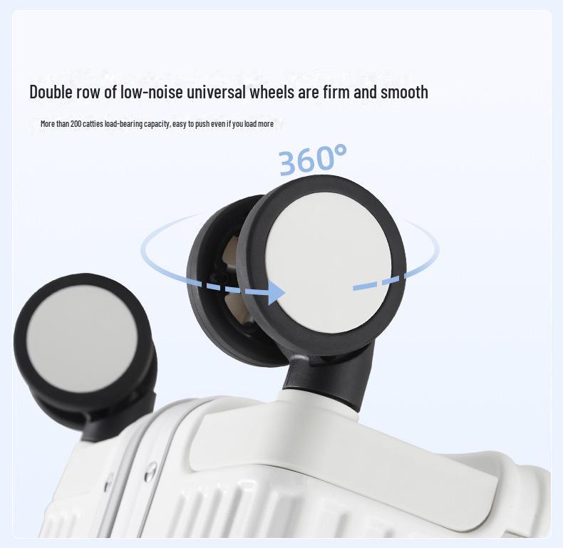 Multi-Purpose Business Trolley Suitcase with Laptop Compartment and Cup Holder