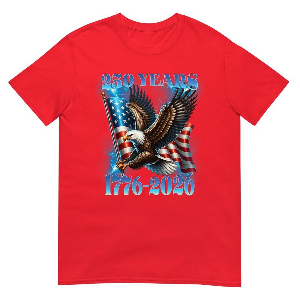 250 Years American 1776 2026 250th Usa Patriotic 4th Of July TShirt S