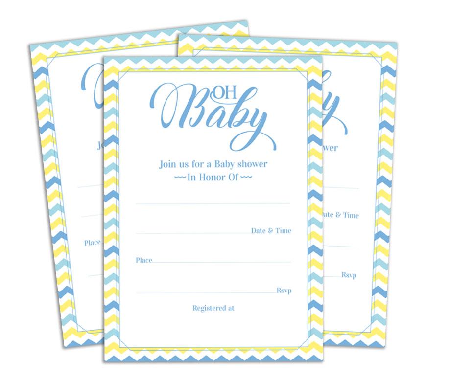 Darling Souvenir Einladungskarte für Babyparty, druckbar, zum Ausfüllen oder Beschreiben, blanko, Einladungen, Partyzubehör, 28 Stück