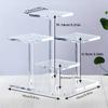 2/3pcs Transparent Acrylic Display Stand 4 Detachable Square Shelves for Showcasing Condiments Figurines Perfumes Jewelry Decor