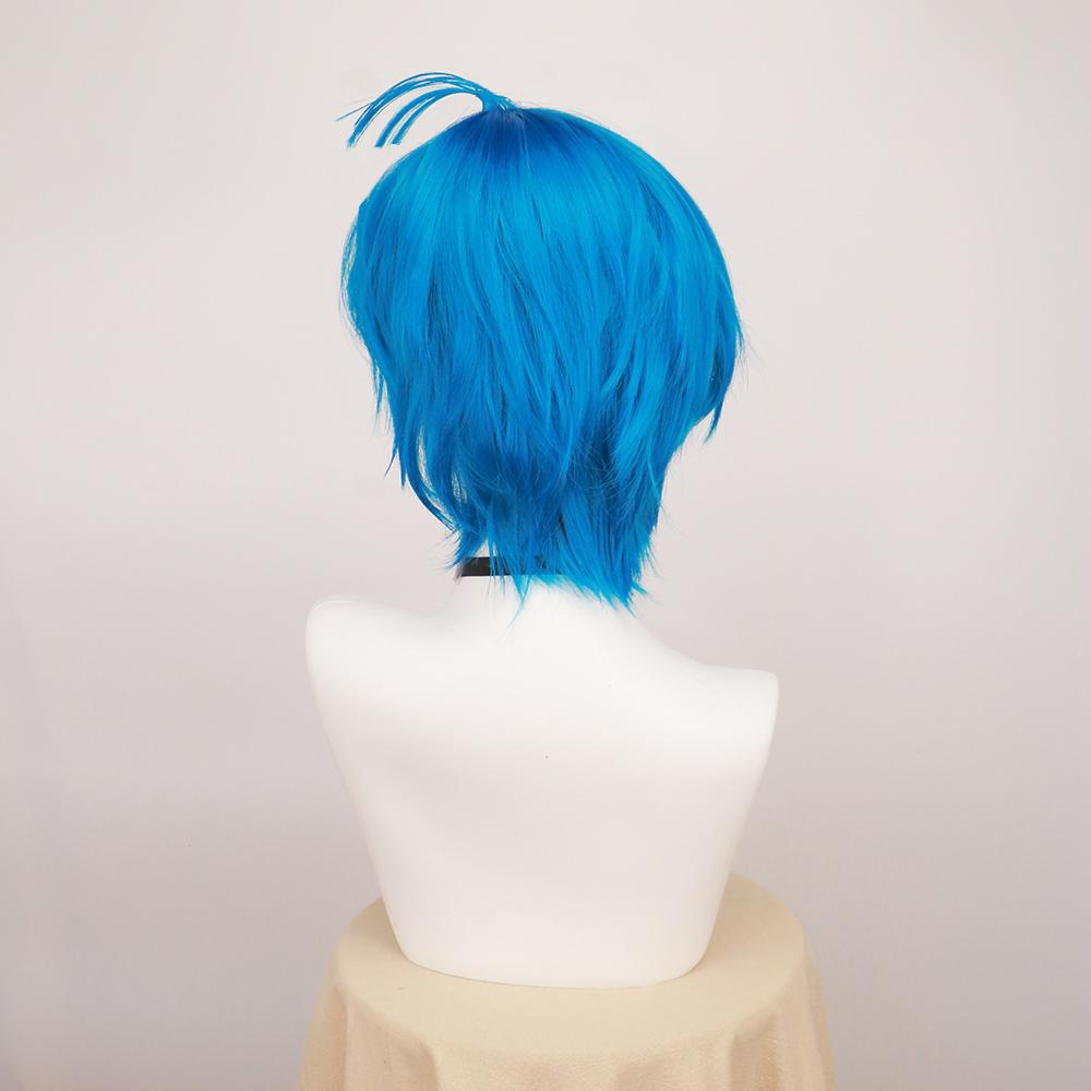 Movie Inside Out  2 Joy Wigs Short Blue Heat Resistant Hair Cosplay Costume Wigs Inside Out Disgust Cosplay Synthetic Wig